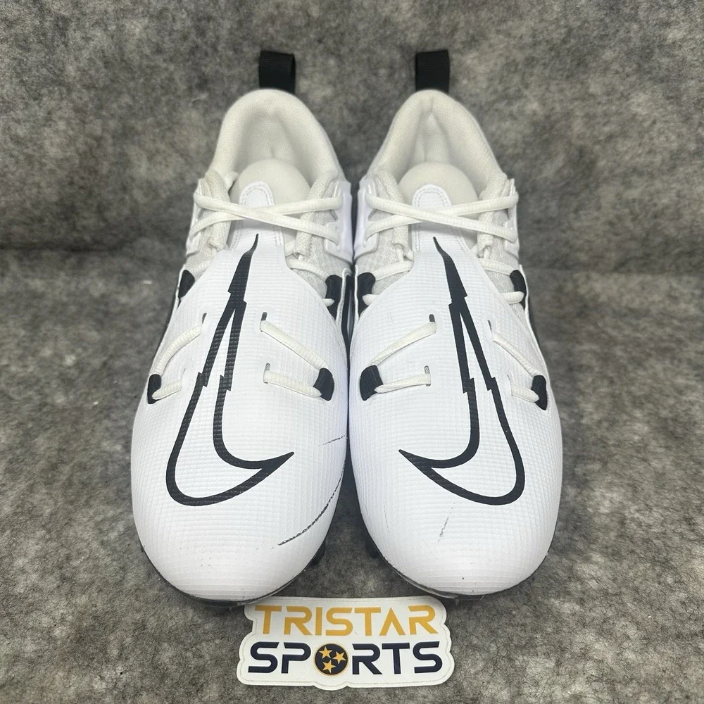 Nike Alpha Menace Pro 3 Football Cleats Mens Size 10.5 White Black CT6649-100